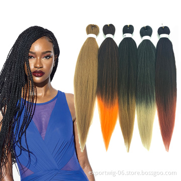 braiding hair pre stretch synthetic jumbo braids hair ombre color ez prestretched braiding hair extension 26inch provide label